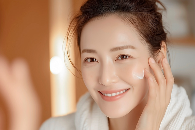 保湿クリームの量を増やす