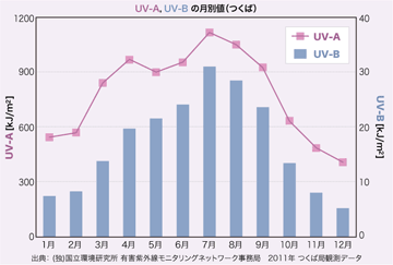 月別紫外線照射量