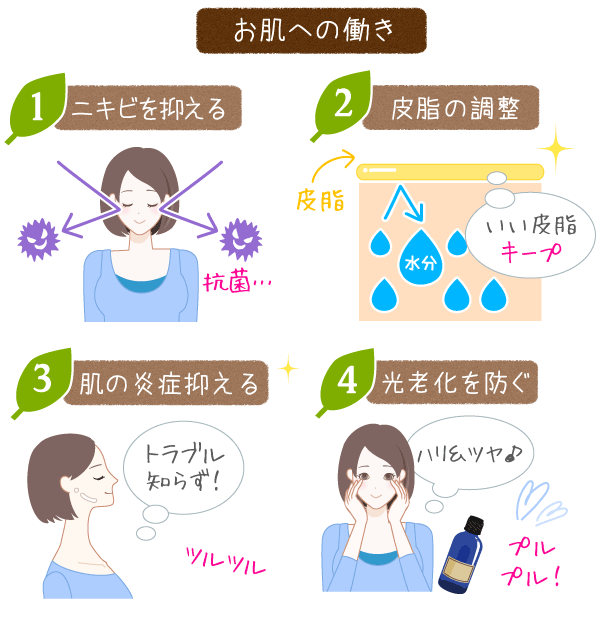 ラベンダーのお肌への効果や効能