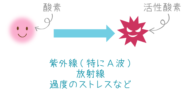 活性酸素の生成を図解